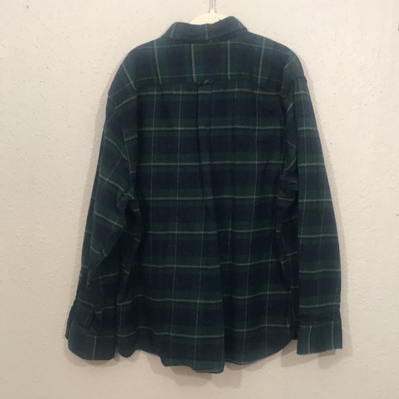 JACHS Heavy Plaid Flannel Green & Navy Blue Shirt/Jacket size XXL - Picture 2 of 10